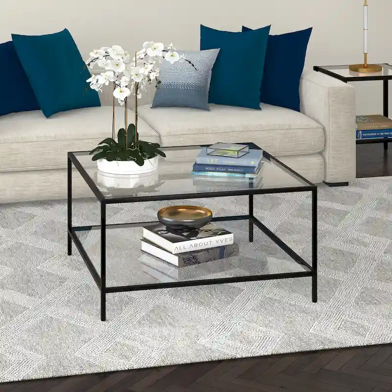 32 Square Coffee Table with Shelf