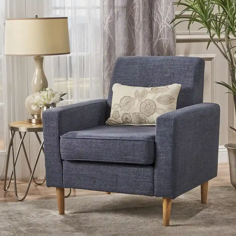 Sawyer Mid Century Modern Fabric Club Chair