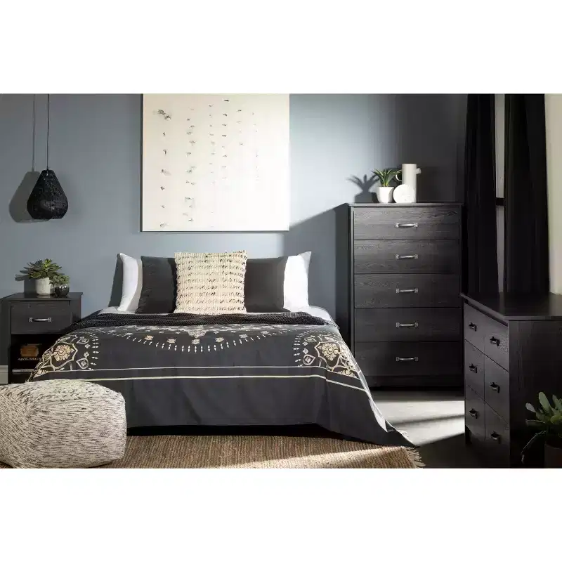South Shore Tassio Gray Oak 6 Drawer Double Dresser Gray Oak